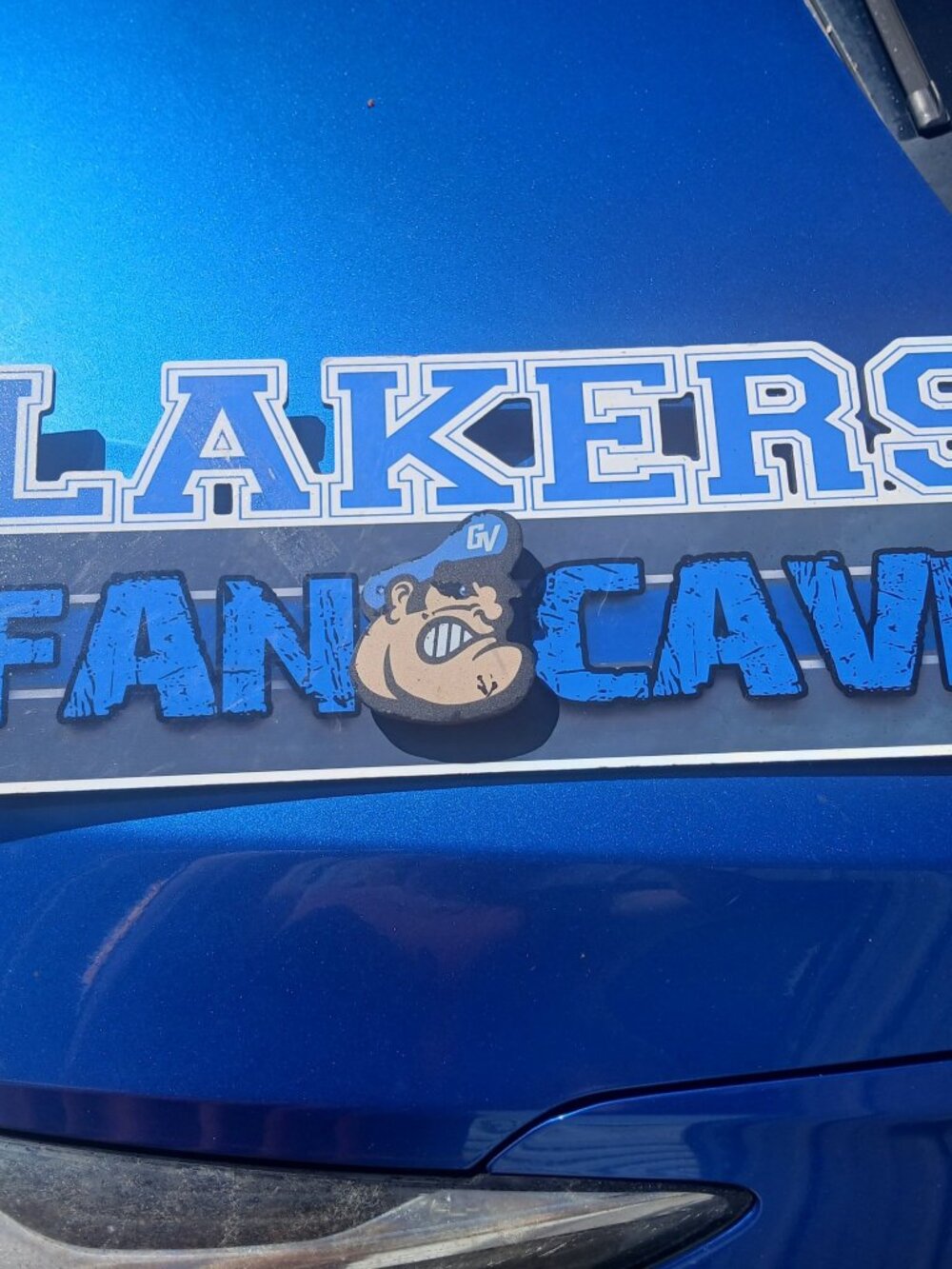 Grand Valley State Lakers Fan Cave Sign GVSU Blue Wall Decor Plaque